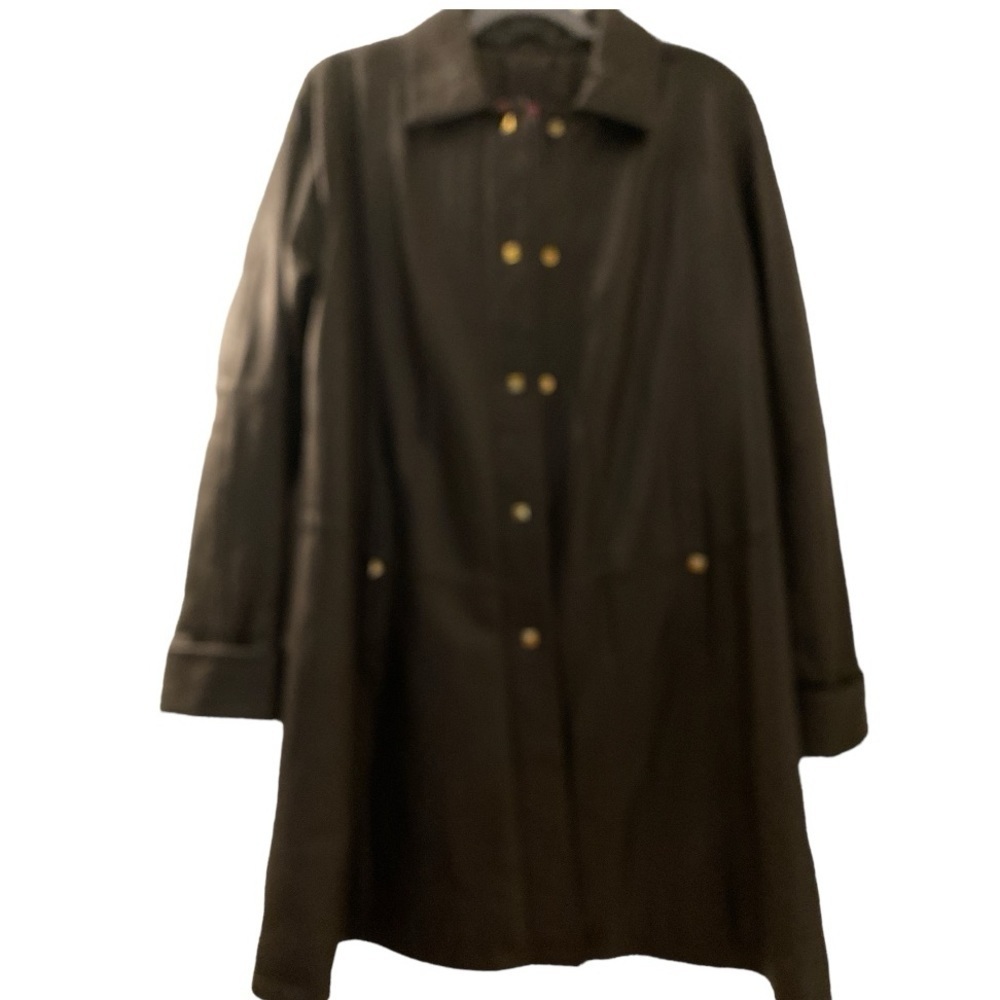 EXCELLED Leather coat. Vintage.Midi, Medium. rich brown. Excelled Collection - Picture 2 of 11